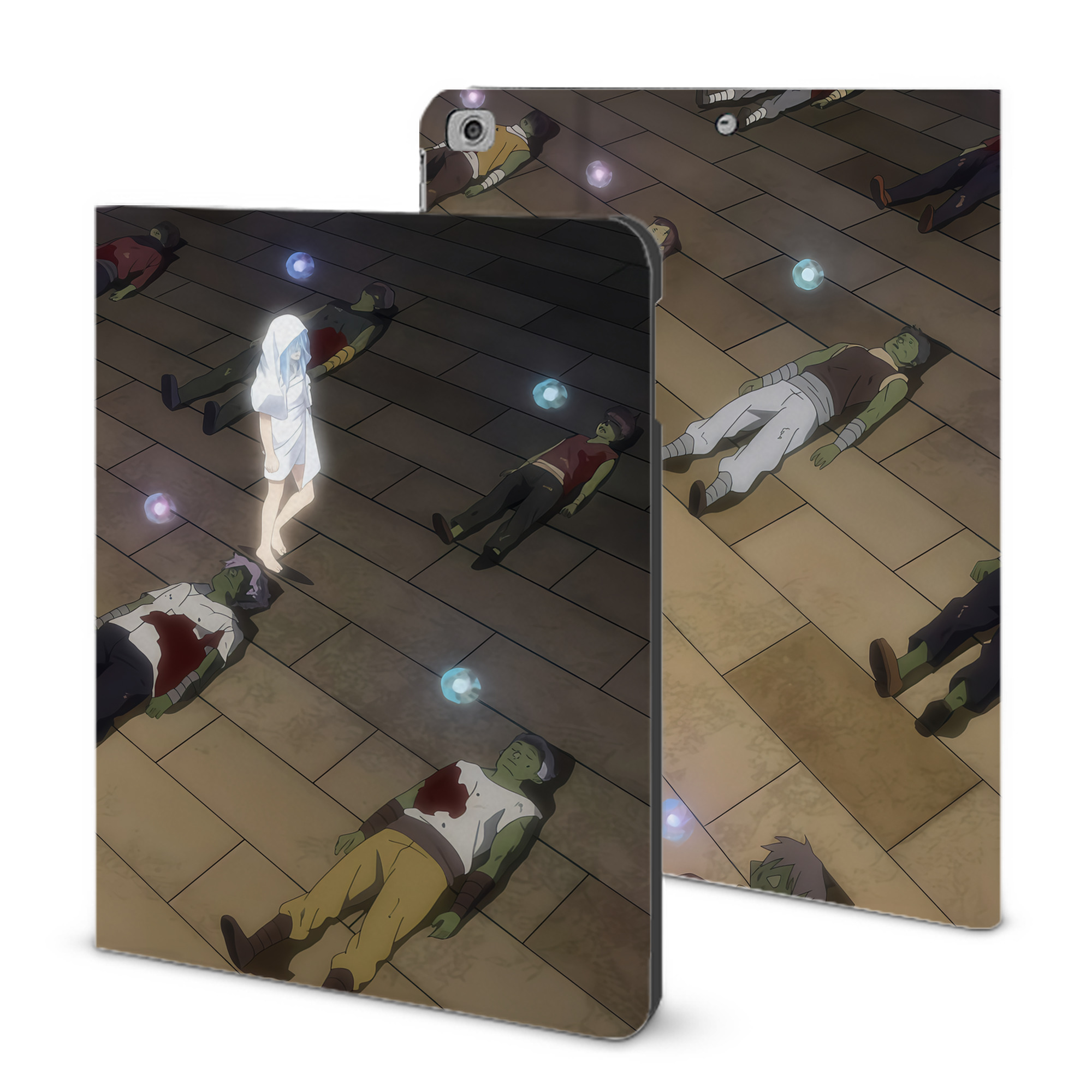 （画像用） 転スラ Regarding Reincarnated to Slime IPad ケース ブック型 PUレザー TPU 耐衝撃 軽量 薄型 ペン収納なし 全面保護 IPad 各モデル対応